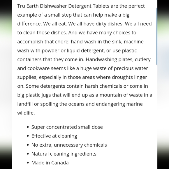TruEarth Dishwasher tablets - Picture 3 of 3